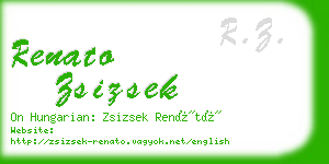 renato zsizsek business card